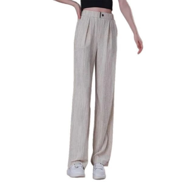 Draping Ice Silk Straight-leg Pants Women's Slimming Plus Size Fashion
