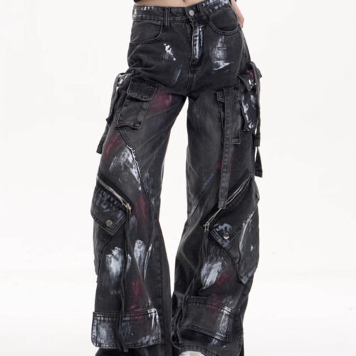 Women's Wide Leg Printed jeans (2 Colors)
