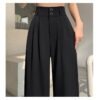 High Waist Drooping Plump Girls Pear Shapes Suit Pants