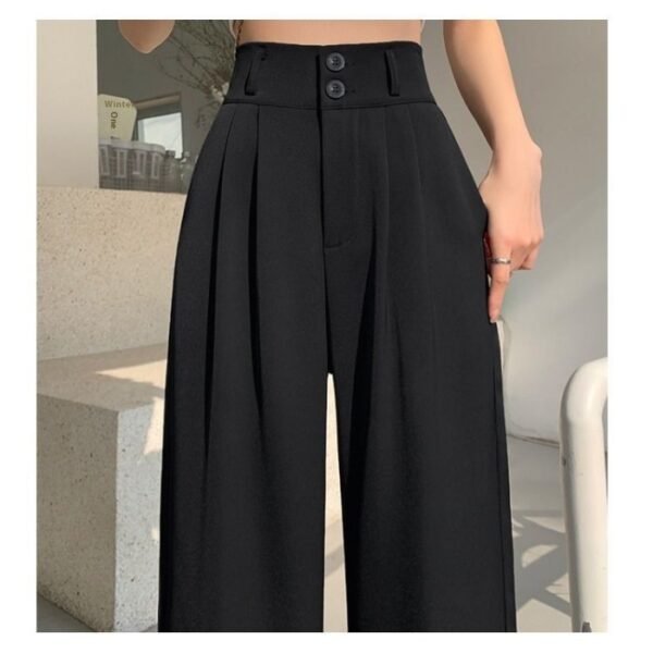 High Waist Drooping Plump Girls Pear Shapes Suit Pants