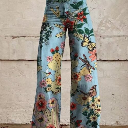 Hot Selling Plus Size Women's Casual Pants Thin Imitation Jeans