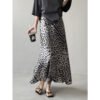 Light Luxury High-grade Leopard Print Split Skirt Women's High Waist Slimming