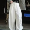 Casual Style Three-dimensional Pleated Suit Pants Loose Drooping Women
