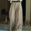Casual Style Three-dimensional Pleated Suit Pants Loose Drooping Women