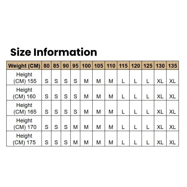 Size Information (1) Women's Stretch Unilateral Spandex Shorts