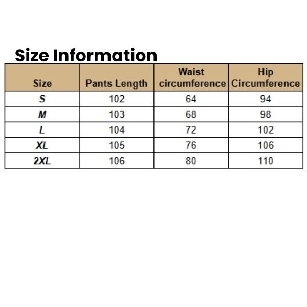 Size Information (4) Women's Cotton Ripped Pants