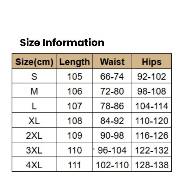 Size Information Women's Polyester Small Feet Pants
