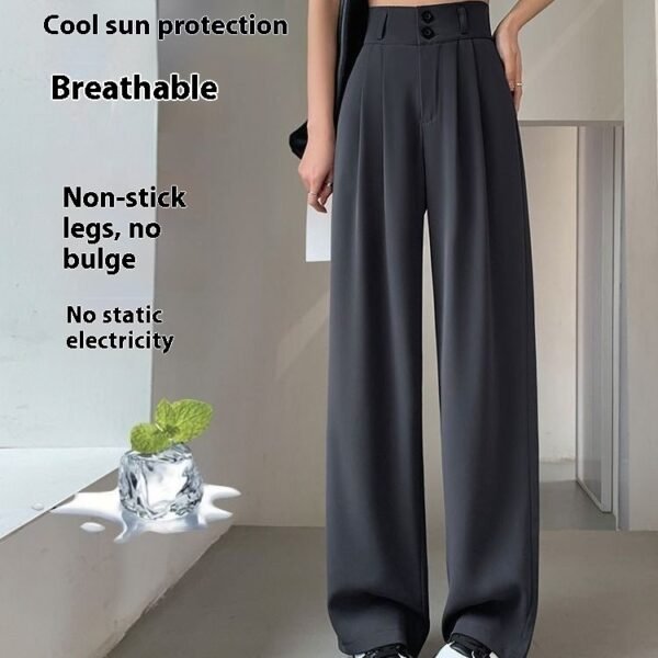 High Waist Drooping Plump Girls Pear Shapes Suit Pants