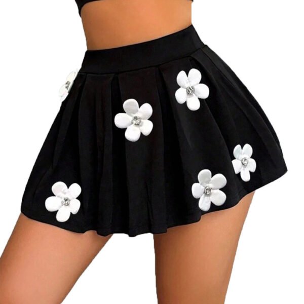 3D Flower Stretch Skirt Female Fashion European And American Style