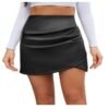 High Waist Asymmetric Tulip Hem Ruffled Wrap Skirt