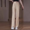 Draping Ice Silk Straight-leg Pants Women's Slimming Plus Size Fashion