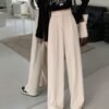 New High Waist Drooping Straight Pear Shapes Pants