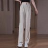 Draping Ice Silk Straight-leg Pants Women's Slimming Plus Size Fashion