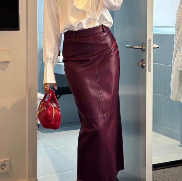 Temperament High Waist Split Skirt