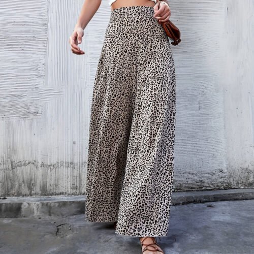 High Waist Loose Big Leg Swing Women's Casual Trousers