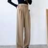 High Waist Drooping Plump Girls Pear Shapes Suit Pants